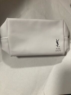 Yves Saint Laurent White 'Pure Shots' Cosmetic Pouch